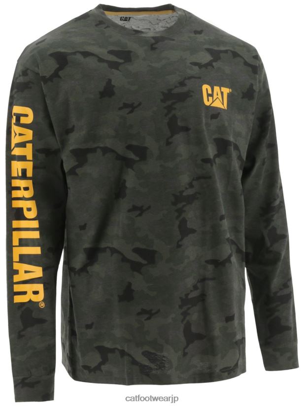 トレードマークバナー長袖Tシャツ ナイトカモ 男性 N2JB0V226 Caterpillar |トップス＆アウター