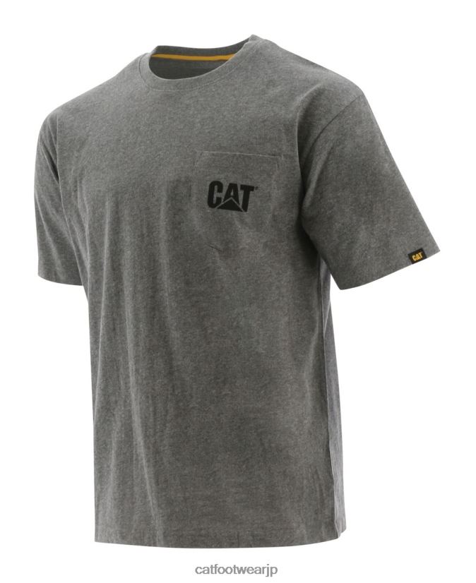 トレードマークのポケットTシャツ ダークヘザーグレー 男性 N2JB0V235 Caterpillar |トップス＆アウター