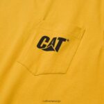 トレードマークのノースリーブポケットTシャツ 黄色 男性 N2JB0V232 Caterpillar |トップス＆アウター - 画像 (4)