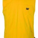 トレードマークのノースリーブポケットTシャツ 黄色 男性 N2JB0V232 Caterpillar |トップス＆アウター