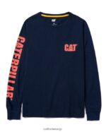 トレードマークバナー長袖Tシャツ デトロイトブルー 女性 N2JB0V321 Caterpillar |トップス＆アウター - 画像 (2)
