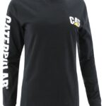 トレードマークバナー長袖Tシャツ 黒 女性 N2JB0V319 Caterpillar |トップス＆アウター