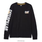 トレードマークバナー長袖Tシャツ 黒 女性 N2JB0V319 Caterpillar |トップス＆アウター - 画像 (3)