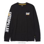 トレードマークバナー長袖Tシャツ 黒 男性 N2JB0V225 Caterpillar |トップス＆アウター - 画像 (3)