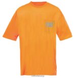 ハイビズトレードマークのポケットTシャツ オレンジ 男性 N2JB0V214 Caterpillar |トップス＆アウター