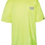 ハイビズトレードマークのポケットTシャツ メンズイエロー 男性 N2JB0V215 Caterpillar |トップス＆アウター