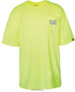 ハイビズトレードマークのポケットTシャツ メンズイエロー 男性 N2JB0V215 Caterpillar |トップス＆アウター