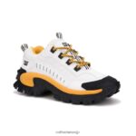 侵入者の靴 白/黄 男性 N2JB0V131 Caterpillar |カジュアルな分厚いスニーカー - 画像 (2)