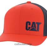 猫のトレードマークのトラッカーハット オレンジ 男性 N2JB0V258 Caterpillar |帽子