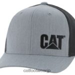 猫のトレードマークのトラッカーハット ヘザーグレー 男性 N2JB0V257 Caterpillar |帽子