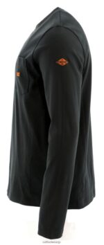 難燃性ロゴポケット長袖Tシャツ 黒 男性 N2JB0V221 Caterpillar |トップス＆アウター - 画像 (2)